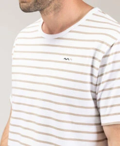 Marinière Homme Manches Courtes Fond Blanc Rayé Beige 5 Marinière Homme Manches Courtes Fond Blanc Rayé Beige -Terre De Marin Boutique prod 10012 mariniere mc fond blanc opt raye sable ecohok 666x812 fc7ea0111e0b