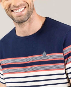 Marinière Homme Rayé Fond Grège 5 Marinière Homme Rayé Fond Grège -Terre De Marin Boutique prod 10051 mariniere mc fond grege raye multicolore talbo 666x812 fc7ea0111e0b