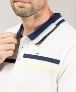 Polo Blanc Rayures Poitrine Homme -Terre De Marin Boutique prod 10123 polo mc blanc oriol 666x812 fc7ea0111e0b