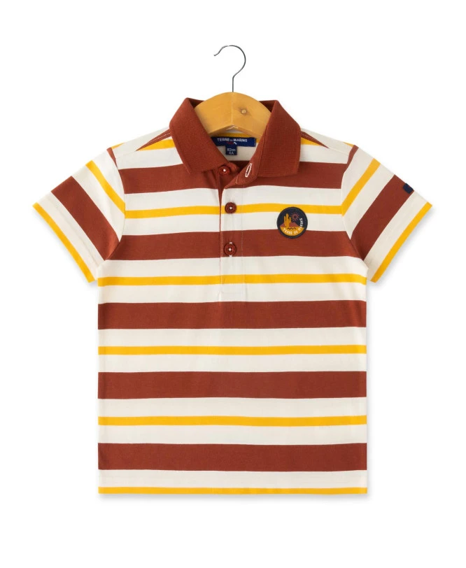 Polo Manches Courtes Garçon Rayé Multicolore 1 Polo Manches Courtes Garçon Rayé Multicolore