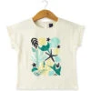 T-Shirt Fille Grège Imprimé