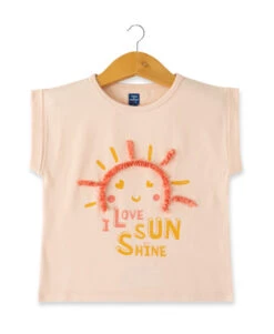 T-Shirt Fille Rose Pâle