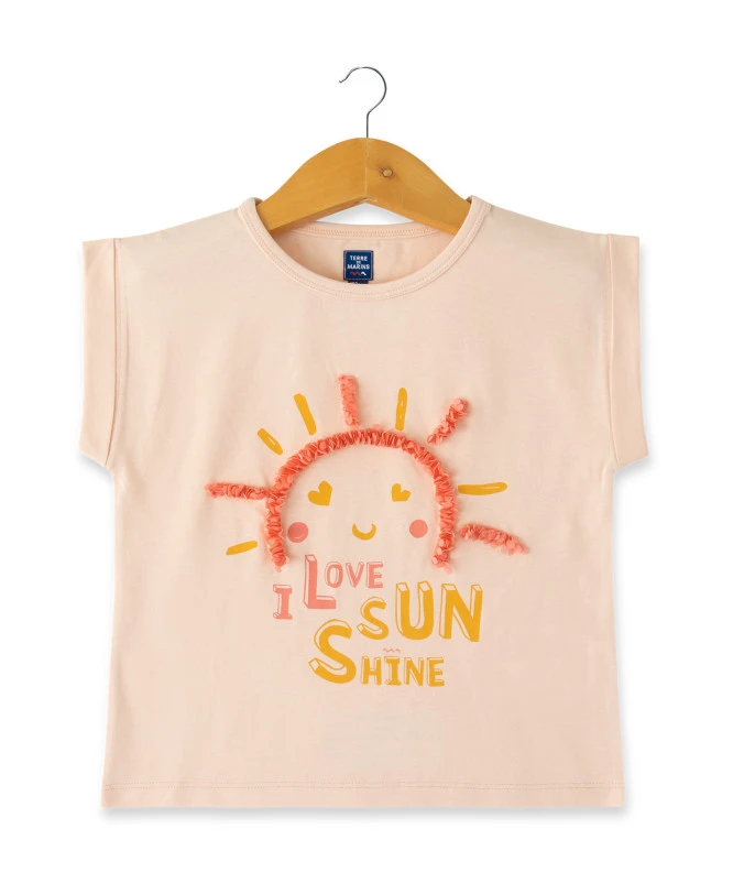 T-Shirt Fille Rose Pâle 1 T-Shirt Fille Rose Pâle