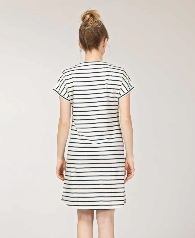 Chemise De Nuit Femme Rayé Bleu 3 Chemise De Nuit Femme Rayé Bleu – Image 3