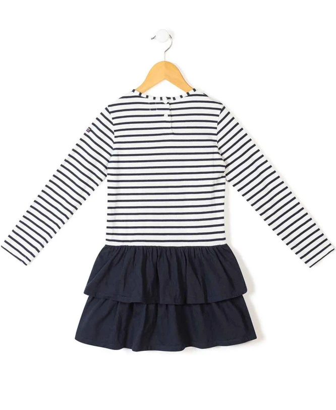 Robe Rayé Manches Longues Fille Effet 2 En 1 2 Robe Rayé Manches Longues Fille Effet 2 En 1 – Image 2