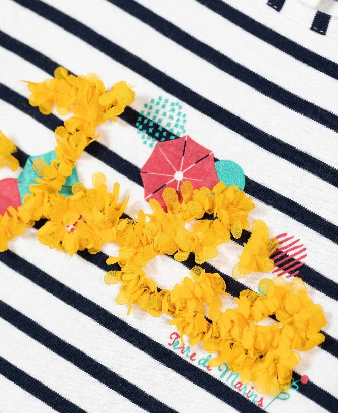 Robe Rayé Manches Longues Fille Effet 2 En 1 3 Robe Rayé Manches Longues Fille Effet 2 En 1 – Image 3