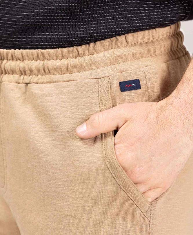 Bermuda Jersey Lourd Beige Homme 3 Bermuda Jersey Lourd Beige Homme – Image 3