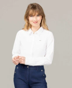 Chemise Blanche En Popeline Femme