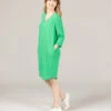 Robe Verte En Crêpe Femme -Terre De Marin Boutique prod 10450 robe ml vert riote 666x812 fc7ea0111e0b