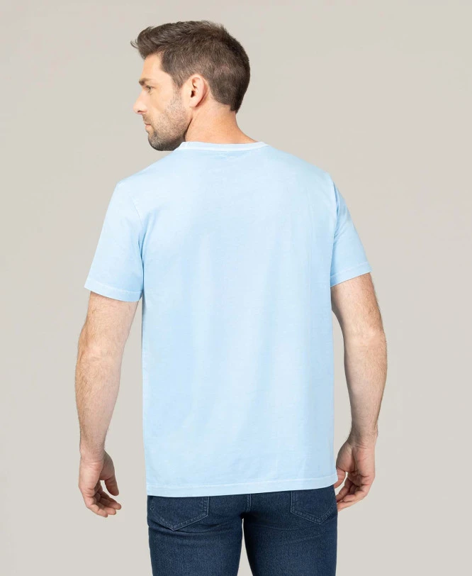 T-shirt Teinture Minérale Bleu Homme 3 T-shirt Teinture Minérale Bleu Homme – Image 3