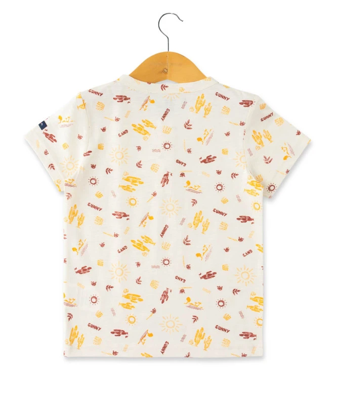 T-Shirt Garçon Imprimé En Coton Recyclé 3 T-Shirt Garçon Imprimé En Coton Recyclé – Image 3