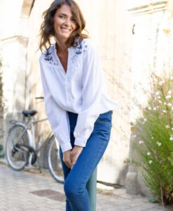 Chemise Blanche Femme Avec Broderie