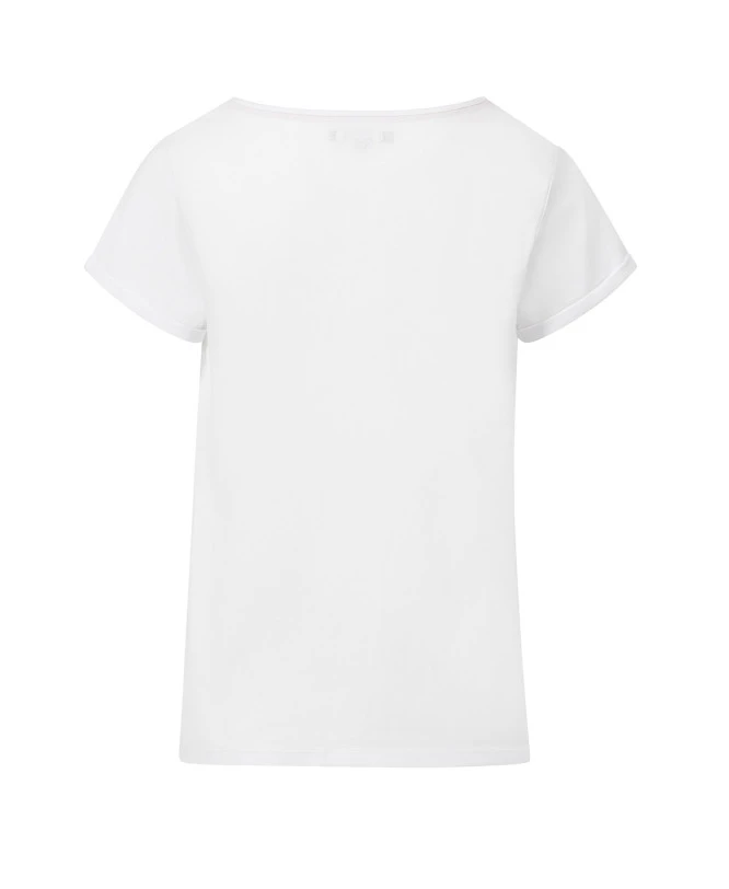 T-shirt Blanc Imprimé Floral Femme 2 T-shirt Blanc Imprimé Floral Femme – Image 2