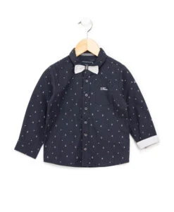 Chemise Bleu Marine Avec Noeud Papillon Garçon