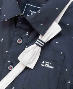 Chemise Bleu Marine Avec Noeud Papillon Garçon -Terre De Marin Boutique prod 1933 chemise chemisier ml imprime bleu vopasi 666x812 fc7ea0111e0b