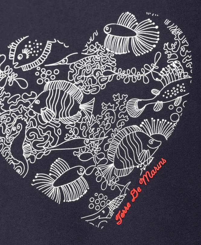 Sweat Marine Maxi Coeur Fille 3 Sweat Marine Maxi Coeur Fille – Image 3