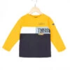 TEE SHIRT ML INDIGO/JAUNE MOUTARDE CHAZON