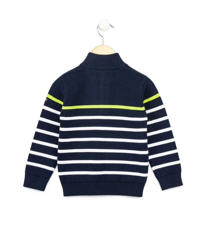 Pull Marin Enfant Rayé Bleu Marine Et Blanc 2 Pull Marin Enfant Rayé Bleu Marine Et Blanc – Image 2