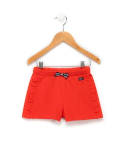 Short En Molleton Corail Fille