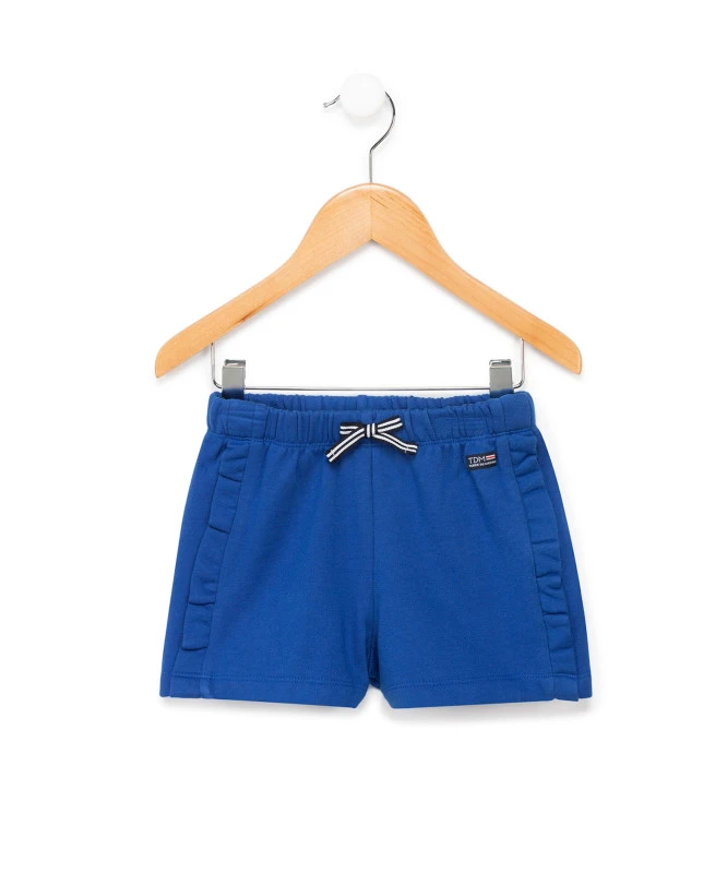 Short En Molleton Bleu Vif Fille 1 Short En Molleton Bleu Vif Fille