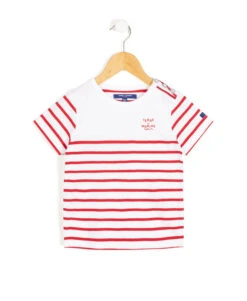 MARINIERE MC FOND BLANC RAYE ROUGE AQOI