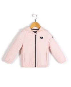 Veste Matellassée Rose à Capuche Fille