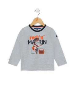 T-shirt Imprimé Garçon à Rayures