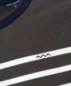 Pull Rayé Kaki Col Rond Homme 5 Pull Rayé Kaki Col Rond Homme -Terre De Marin Boutique prod 4801 pull fond kaki raye naturel baroudo 666x812 fc7ea0111e0b