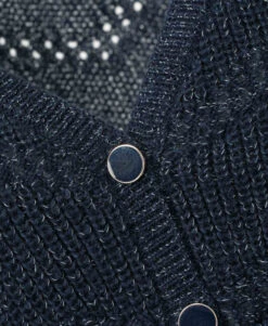 Gilet Femme Bleu Marine Col V Avec Fils Métalisés -Terre De Marin Boutique prod 4807 cardigan tricot indigo tokaina 666x812 fc7ea0111e0b