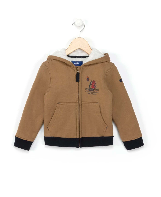 Veste à Capuche Camel En Molleton Garçon 1 Veste à Capuche Camel En Molleton Garçon