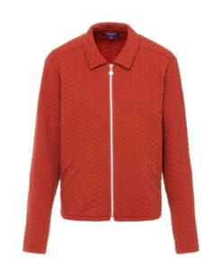 Veste Matelassée Rouge Femme