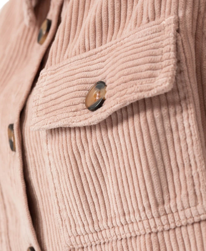 Veste En Velours Côtelée Rose Femme 4 Veste En Velours Côtelée Rose Femme – Image 4