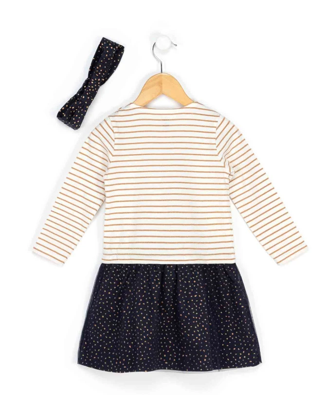 Robe Fille Effet 2 En 1 + Bandeau 2 Robe Fille Effet 2 En 1 + Bandeau – Image 2