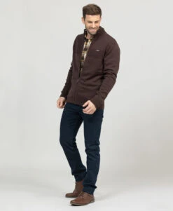 Gilet Zippé Marron Homme