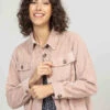 Veste En Velours Côtelée Rose Femme