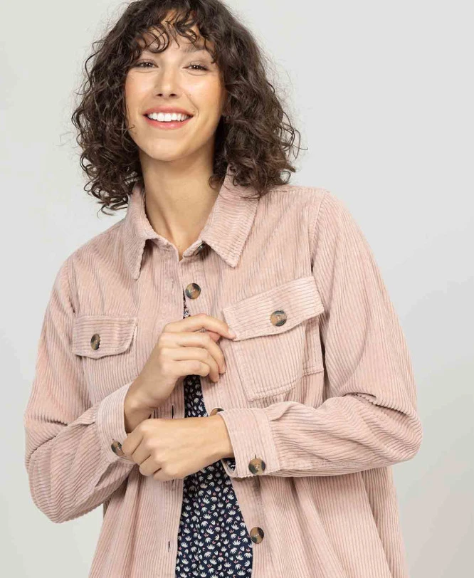 Veste En Velours Côtelée Rose Femme 1 Veste En Velours Côtelée Rose Femme