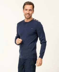 Pull Bleu Minéral Homme