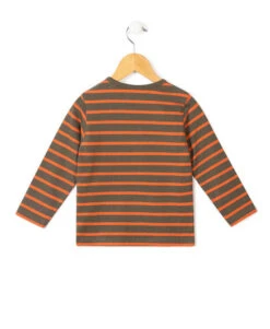 Marinière Manches Longues Garçon Orange/kaki 4 Marinière Manches Longues Garçon Orange/kaki -Terre De Marin Boutique prod 5465 mariniere ml fond kaki raye paprika cabatage 666x812 fc7ea0111e0b