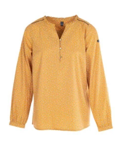 Blouse En Popeline Jaune Femme