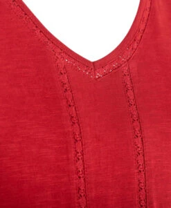 T-shirt Rouge Manches Longues Femme -Terre De Marin Boutique prod 583 tee shirt ml rouge cerise fazina 666x812 fc7ea0111e0b