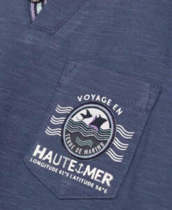 T-shirt Garçon Bleu Ardoise Col Tunisien -Terre De Marin Boutique prod 5863 tee shirt mc bleu ardoise capla 666x812 fc7ea0111e0b