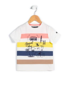 TEE SHIRT MC RAYE MULTICOLORE ELTICO