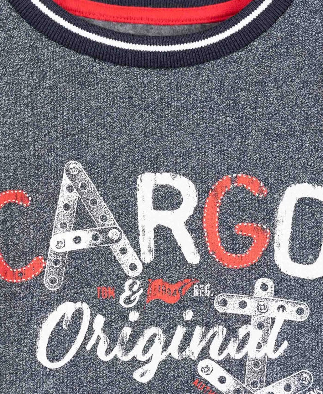 Sweat Bleu Marine Chiné Garçon 3 Sweat Bleu Marine Chiné Garçon – Image 3