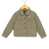 Veste Fille En Jean Kaki Avec Fleurs Brodées -Terre De Marin Boutique prod 6216 veste ml kaki clair cotine 666x812 fc7ea0111e0b
