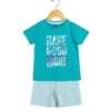 Ensemble Pyjama Vert émeraude Garçon T-shirt + Short -Terre De Marin Boutique prod 6388 pyjama vert emeraude nyls 666x812 fc7ea0111e0b