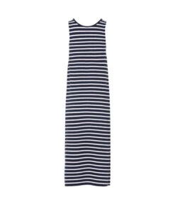 Robe Longue Rayée Sans Manches Femme -Terre De Marin Boutique prod 6483 robe ssm fond bleu raye blanc pilda 666x812 fc7ea0111e0b