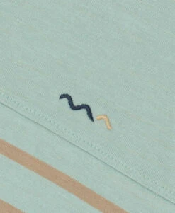 Marinière Manches Courtes Homme Vert/beige -Terre De Marin Boutique prod 6612 mariniere mc fond vert lagon raye beige gaspar 666x812 fc7ea0111e0b