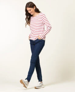 Marinière Manches Longues Femme Fond Blanc Rayé Rouge 8 Marinière Manches Longues Femme Fond Blanc Rayé Rouge -Terre De Marin Boutique prod 6653 mariniere ml fond blanc raye rouge pacage 666x812 fc7ea0111e0b