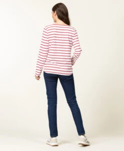 Marinière Manches Longues Femme Fond Blanc Rayé Rouge 9 Marinière Manches Longues Femme Fond Blanc Rayé Rouge -Terre De Marin Boutique prod 6655 mariniere ml fond blanc raye rouge pacage 666x812 fc7ea0111e0b