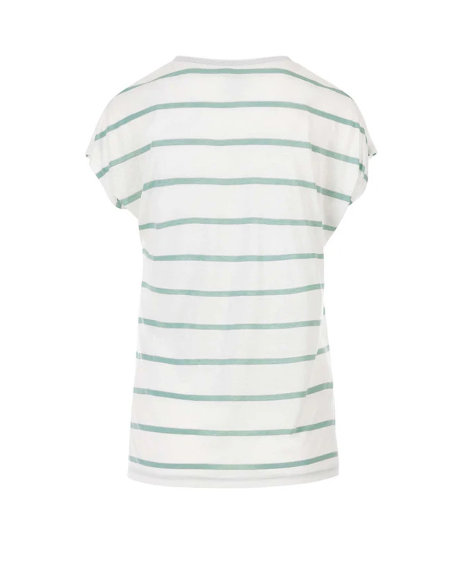 TEE SHIRT MC RAYE BLANC OPTIQUE/ VERT PALE ABE 2 TEE SHIRT MC RAYE BLANC OPTIQUE/ VERT PALE ABE – Image 2